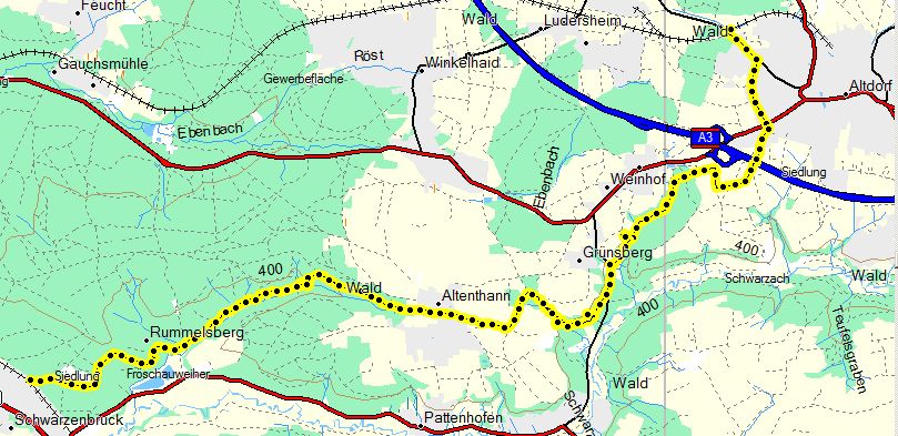Karte mit MapSource erstellt